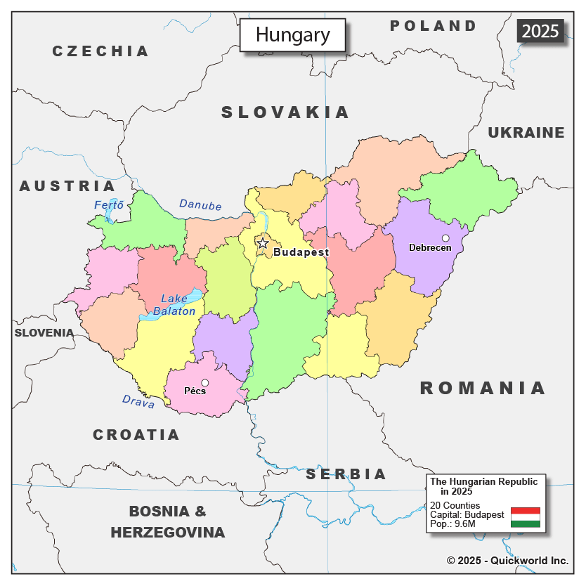World Map Hungary Qmg Hun Y25 Q01 