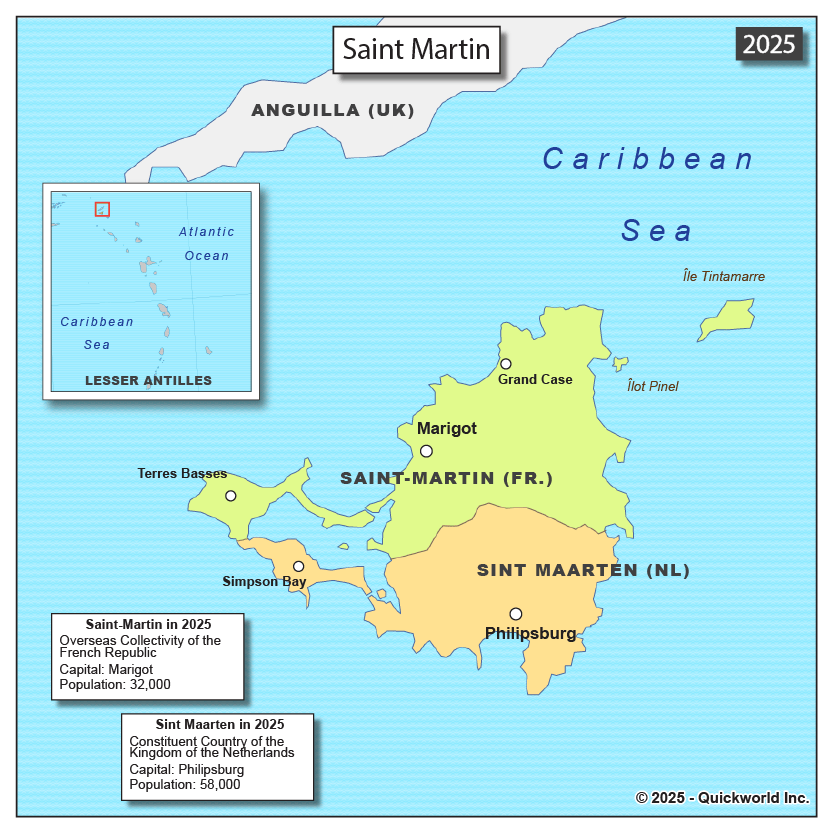 Map Of Saint Martin Qmg Maf Y25 Q01 