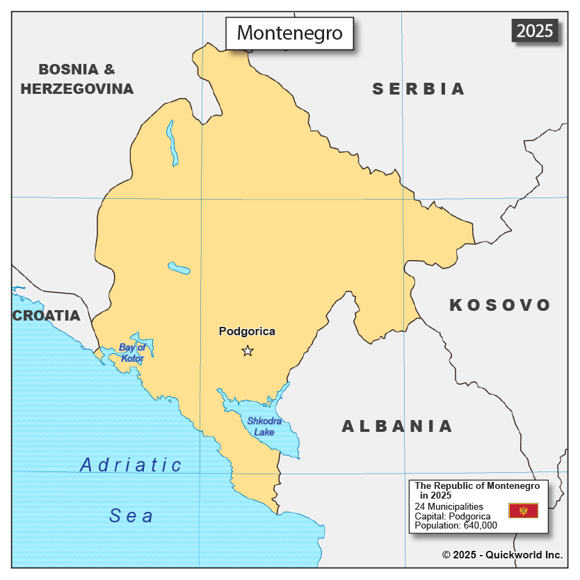 World Map Montenegro Qmg Mne Y25 Q01 