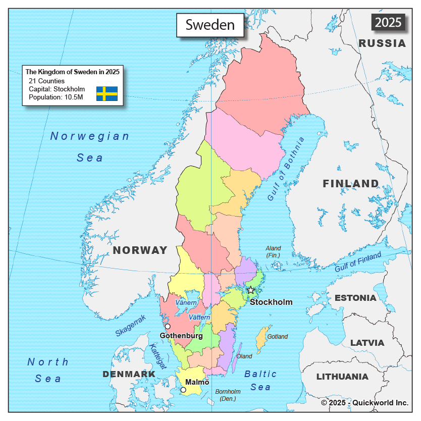 Map Norway And Sweden Qmg Swe Y25 Q01 