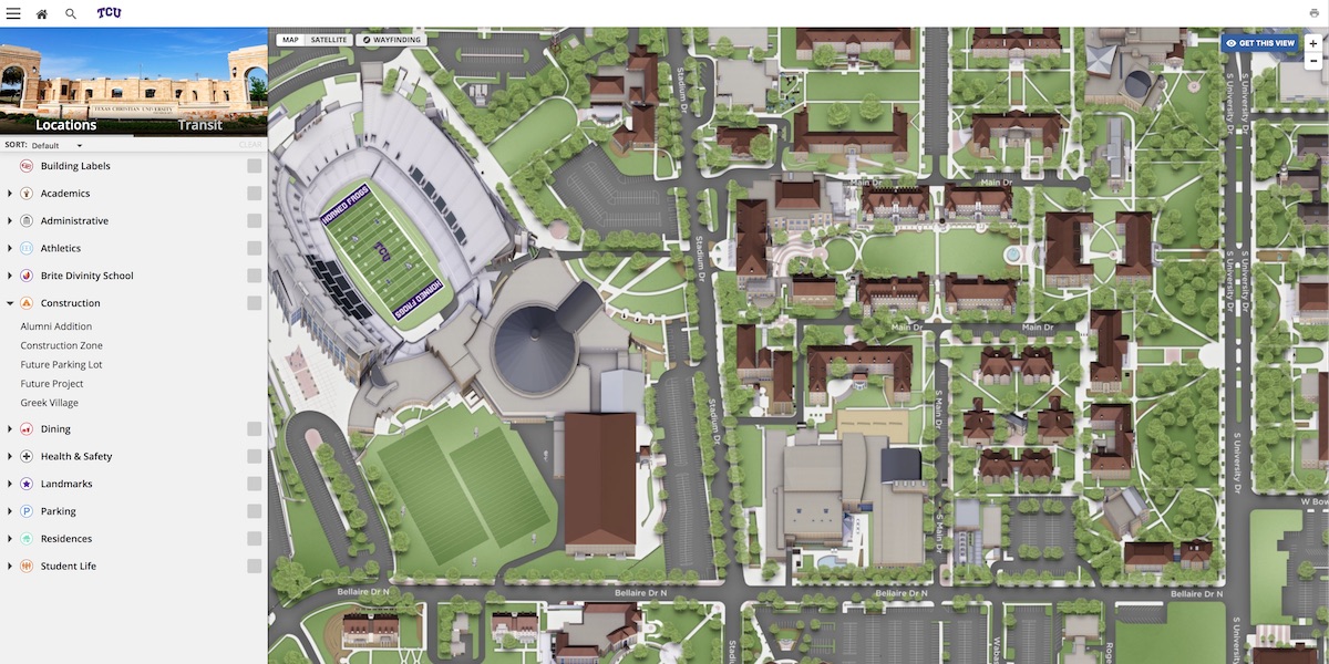 Baylor Campus Map Map Graphic 