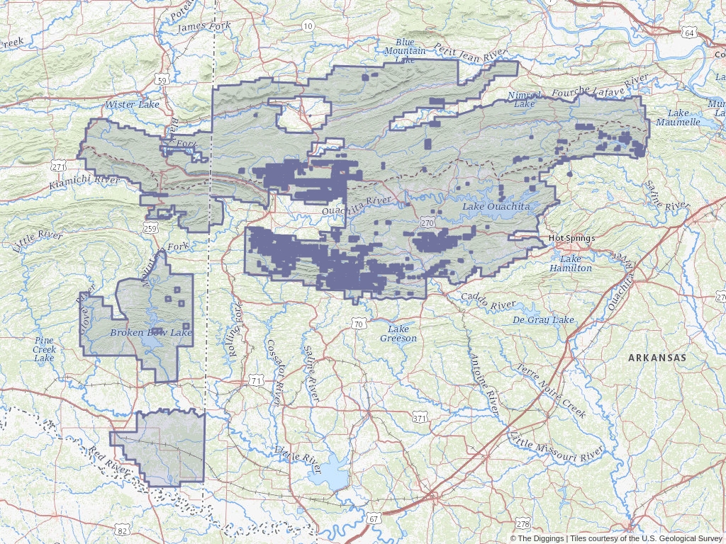 Ouachita National Forest Hunting Map At Nancy Ramirez Blog Overview Large 