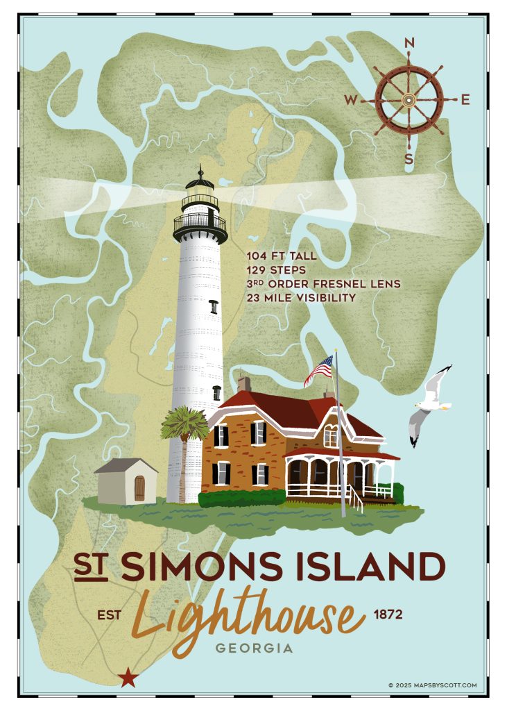 Maps By ScottSt Simons Island Maps By Scott Mapposter 2 731x1024 