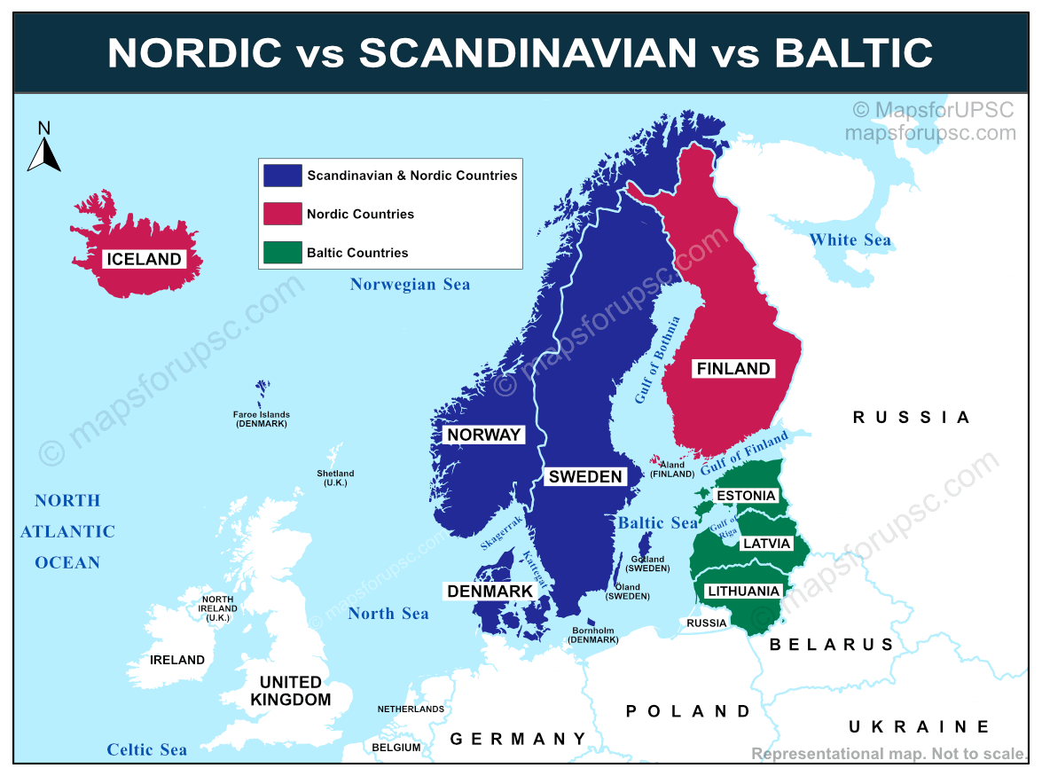 Countries Upsc Nordic Vs Vs Baltic Map 