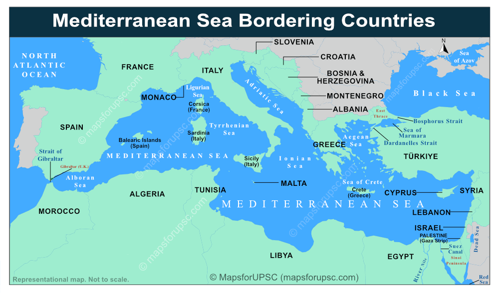 Sea Bordering Countries Map And Key Facts Sea Bordering Countries Map 