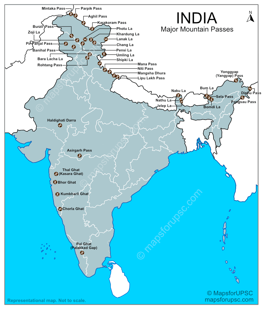 37 Important Mountain Passes In India With Map State Wise Important Mountain Passes In India Map 