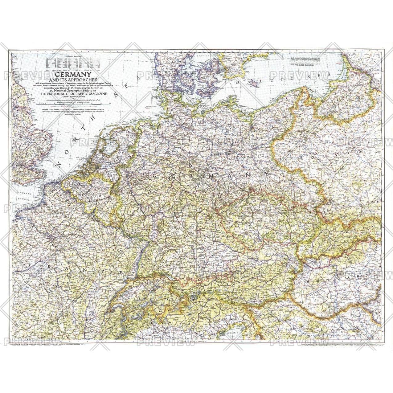 Germany Approaches 1938 1939 1944 National Geographic POD19440700 Large 