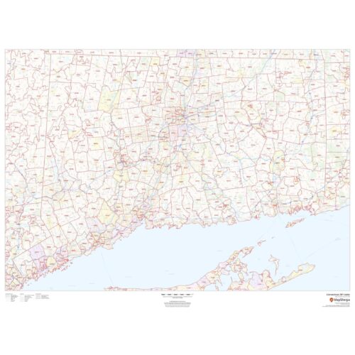 US State Wall Maps All 50 States In Stock Map Shop State ZIP CT Large 500x500 