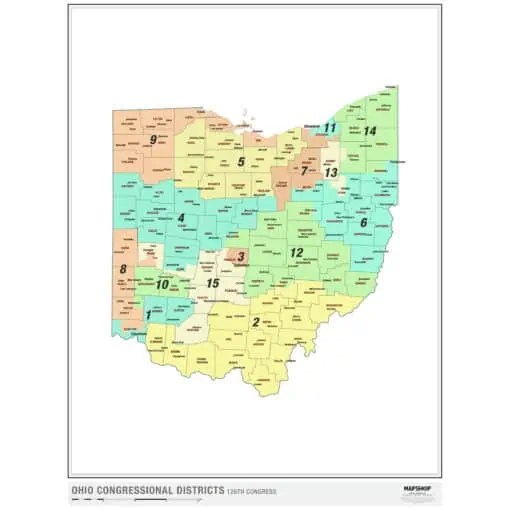 Ohio Districts Map 2026 Map Shop