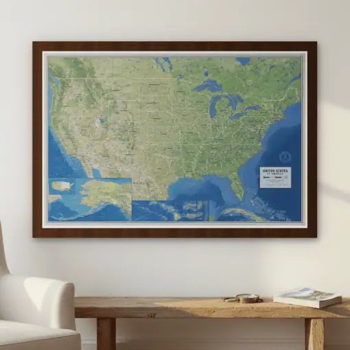 Wall Maps World US Historical Maps Laminated Framed Map Shop WallMaps USMaps