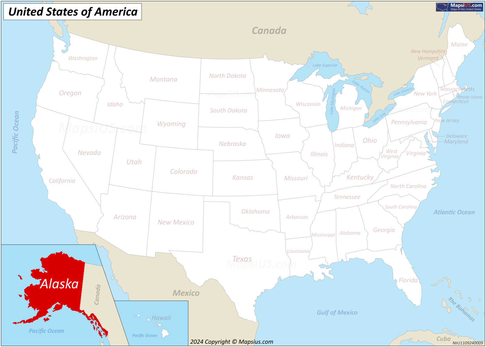 Map Of Alaska State USA Mapsius Com Alaska Location Map 