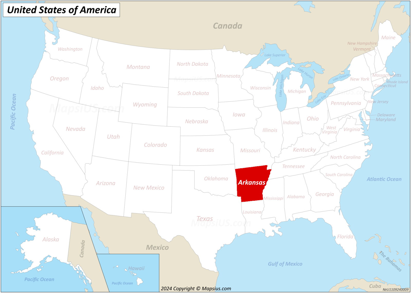 Map Of Arkansas State USA Mapsius Com Arkansas Location Map 