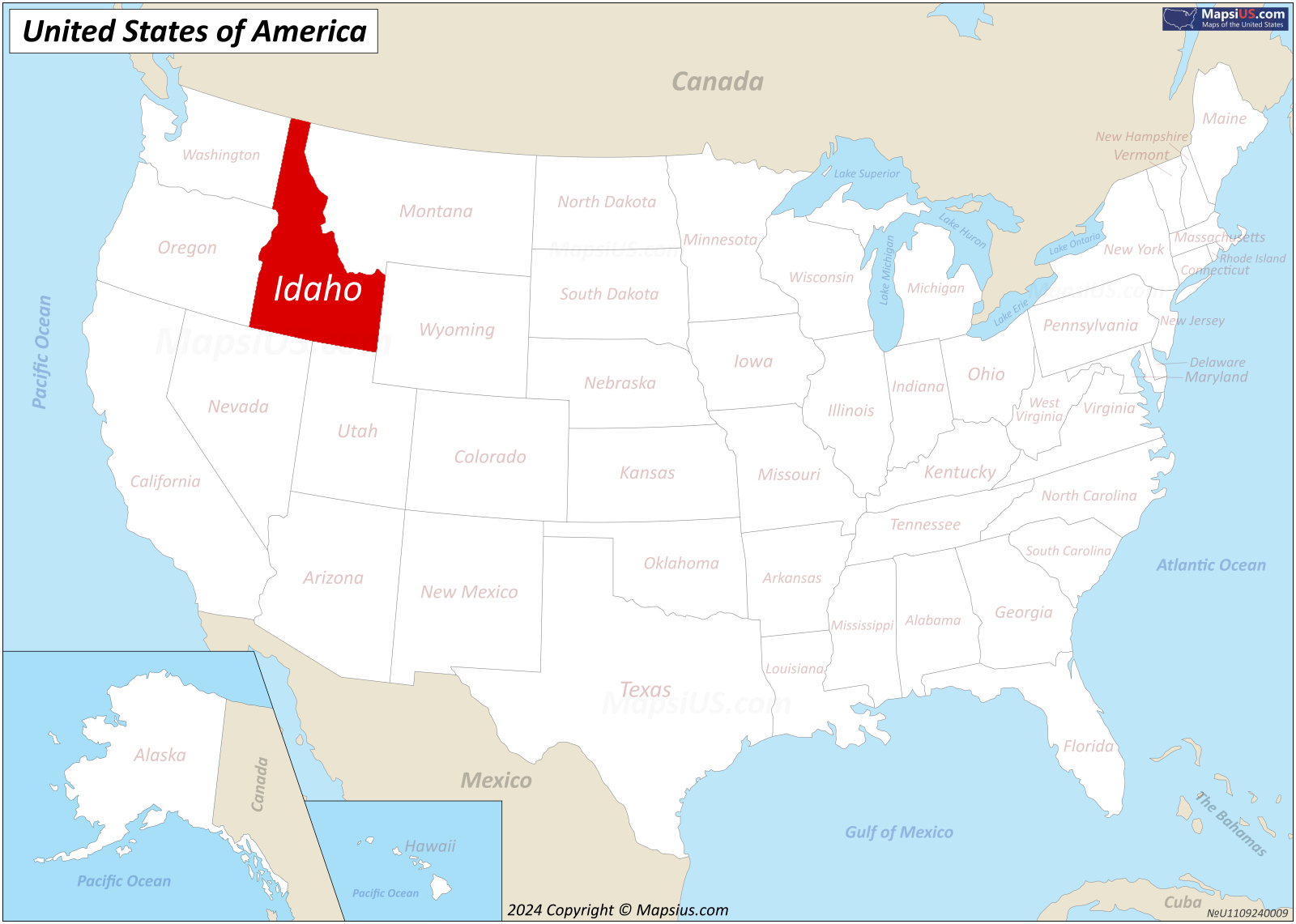 Map Of Idaho State USA Mapsius Com Idaho Location Map 