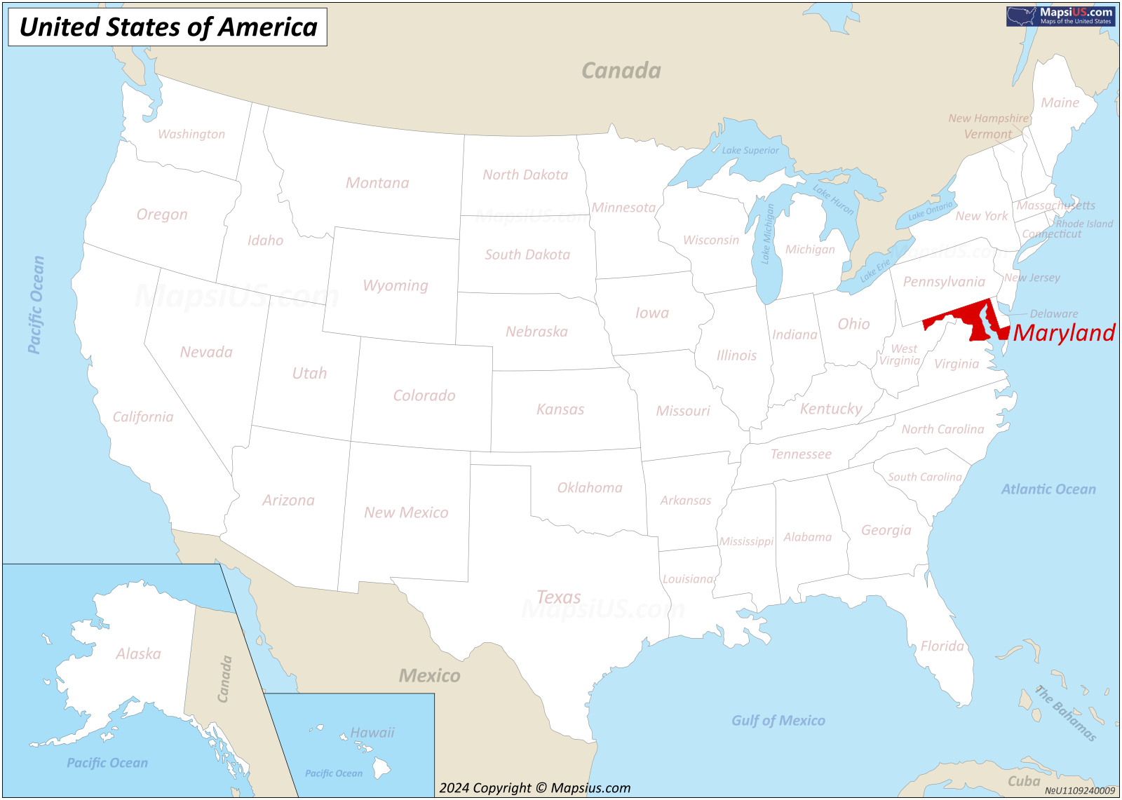 Map Of Maryland State USA Mapsius Com Maryland Location Map 