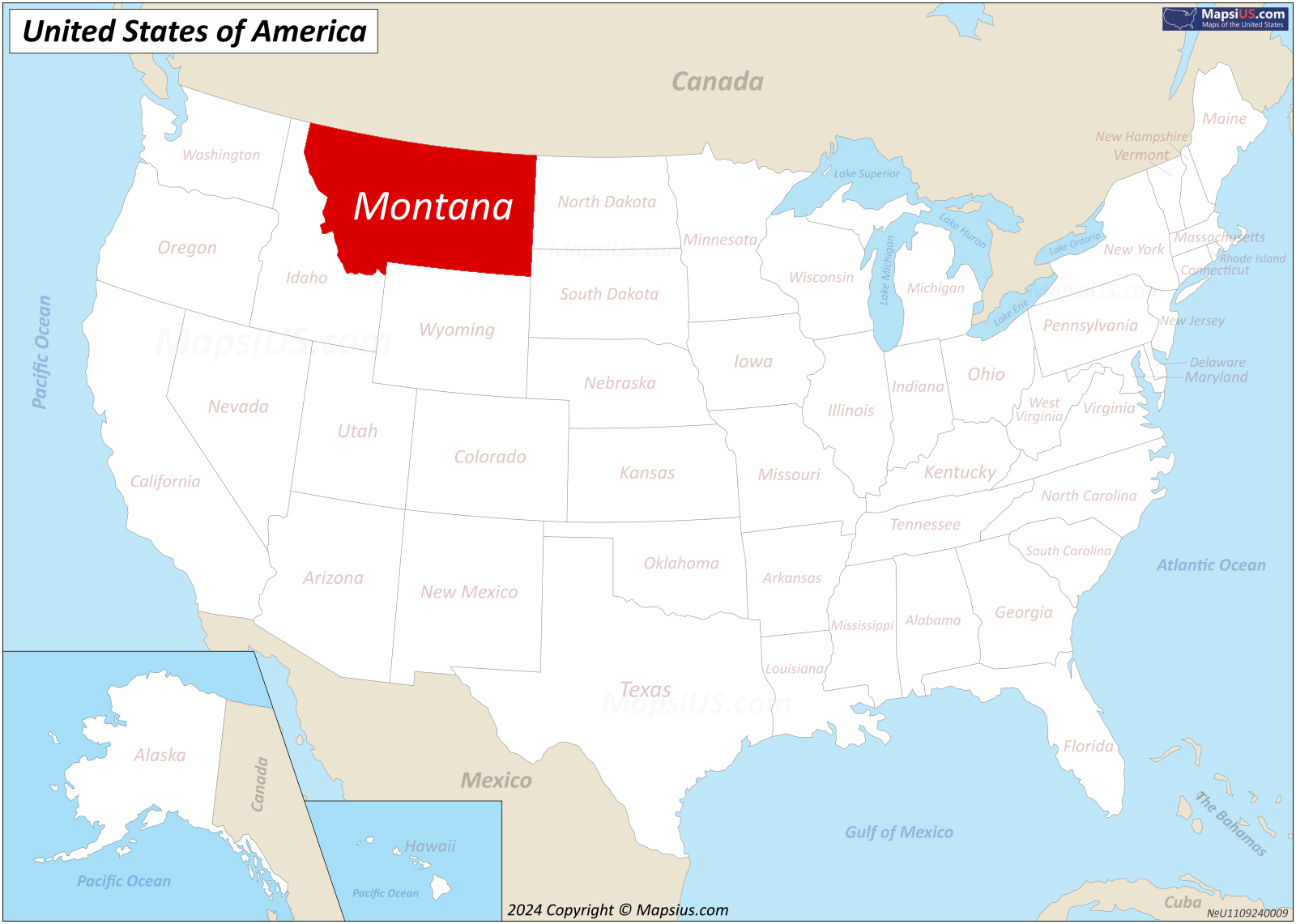 Map Of Montana State USA Mapsius Com Montana Location Map 