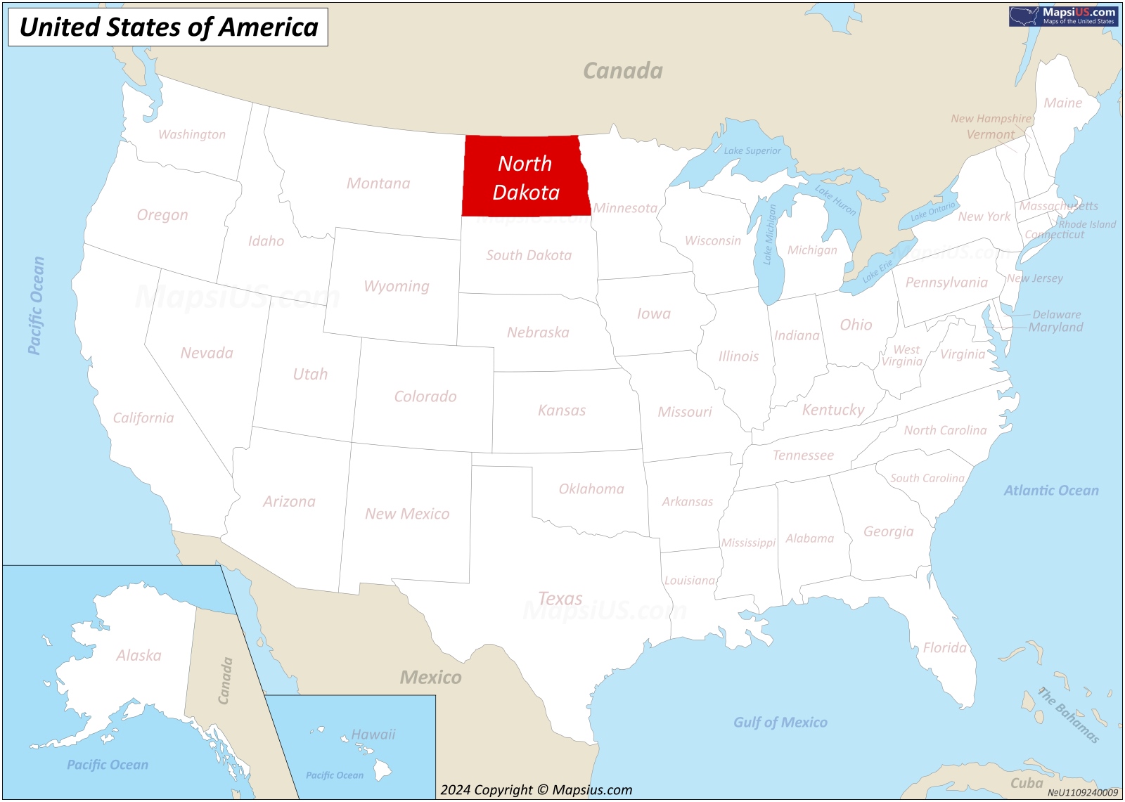 Map Of North Dakota State USA Mapsius Com North Dakota Location Map 