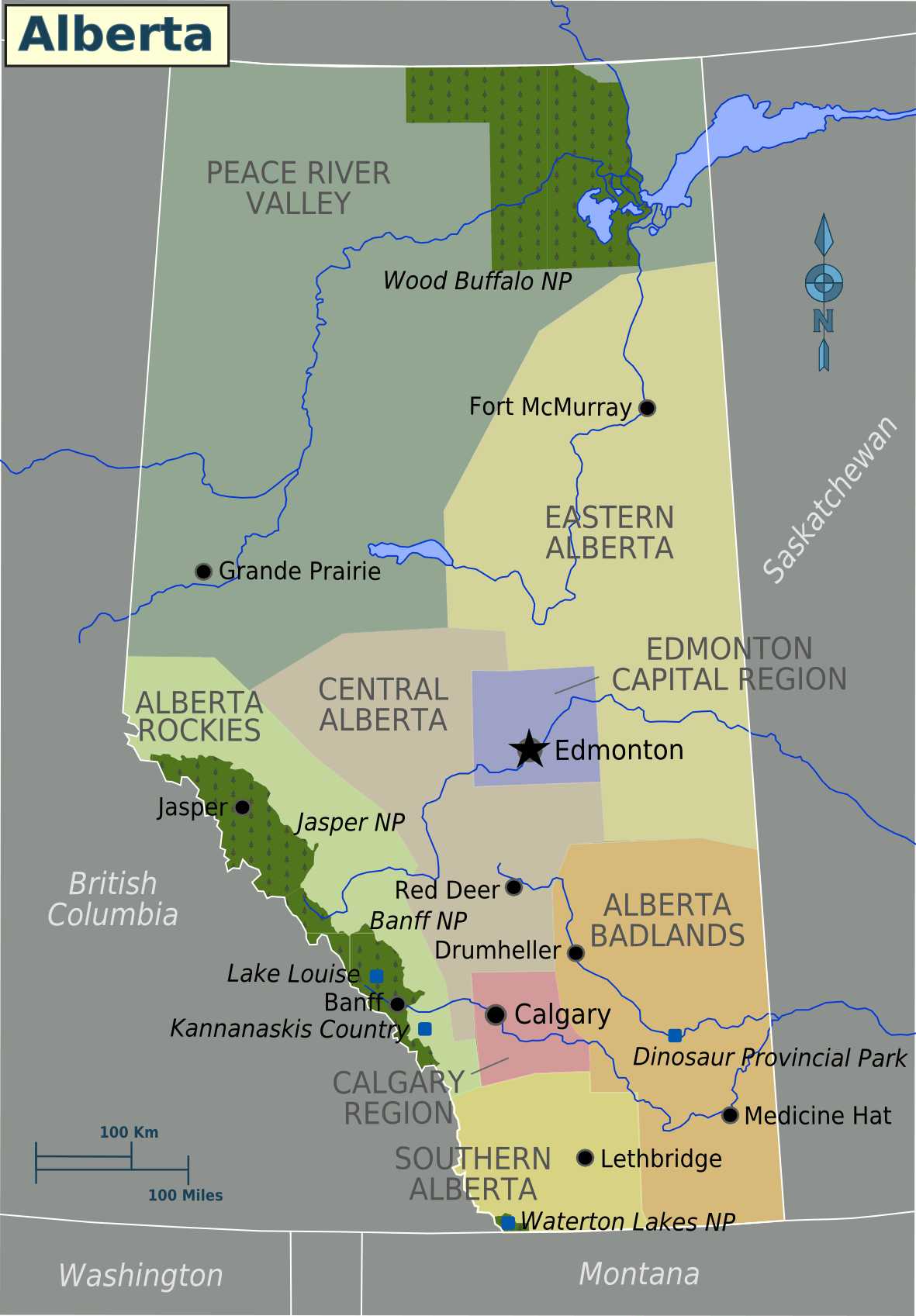 Alberta Regions MapSof Net Alberta Regions 