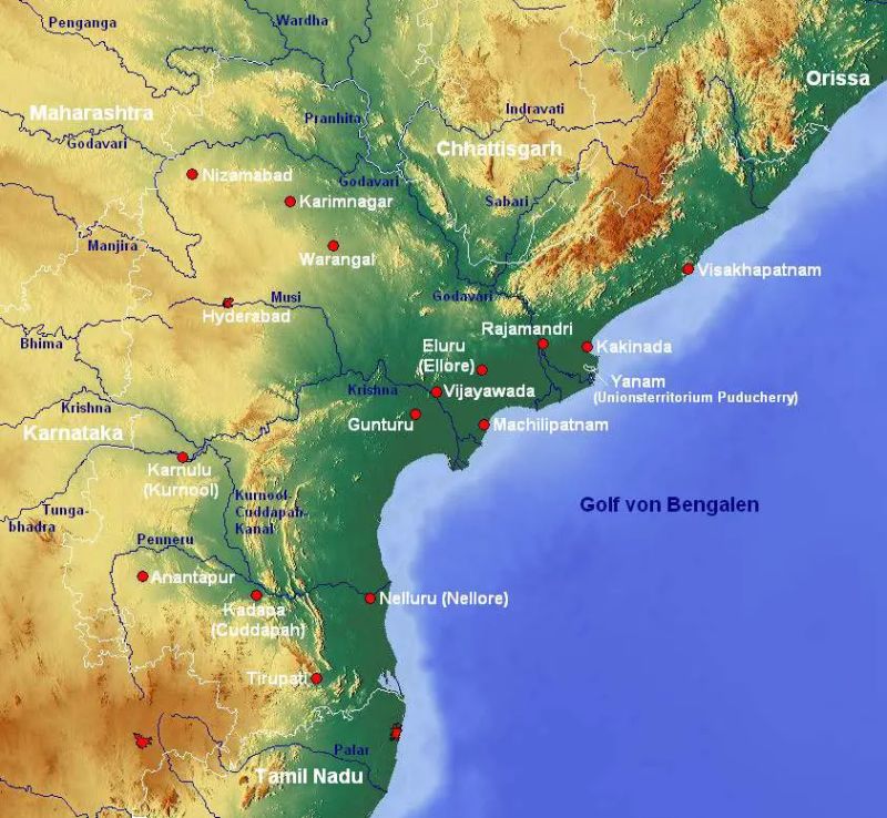 Political Map Andhra Pradesh Mapsof Net - Download Classic Mountain Illustration | Mobile