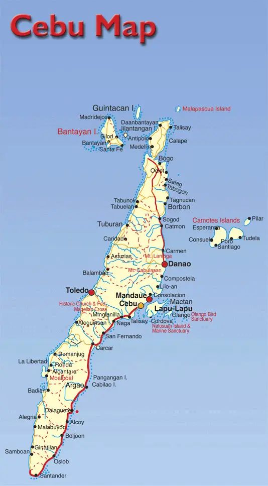 Cebu Map Mapsof Net - Artistic 8K Colorful Images | Free Download