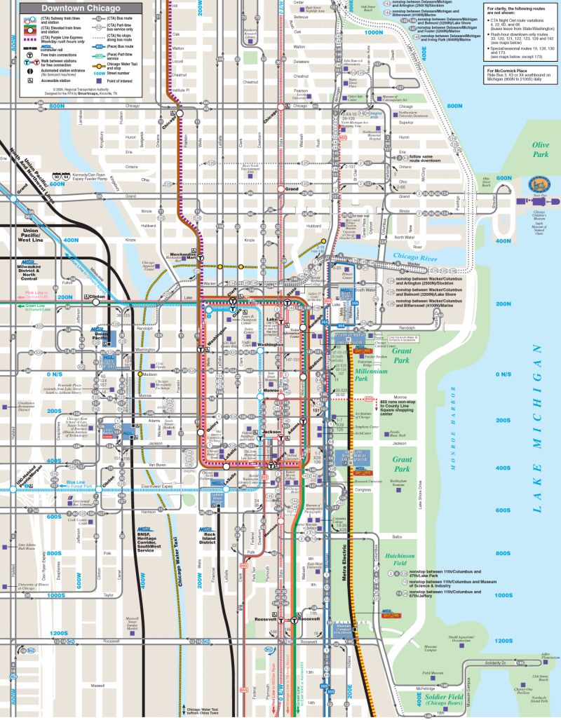 Chicago Downtown Transport Map Mapsof Net - City Arts - Beautiful 8K Collection