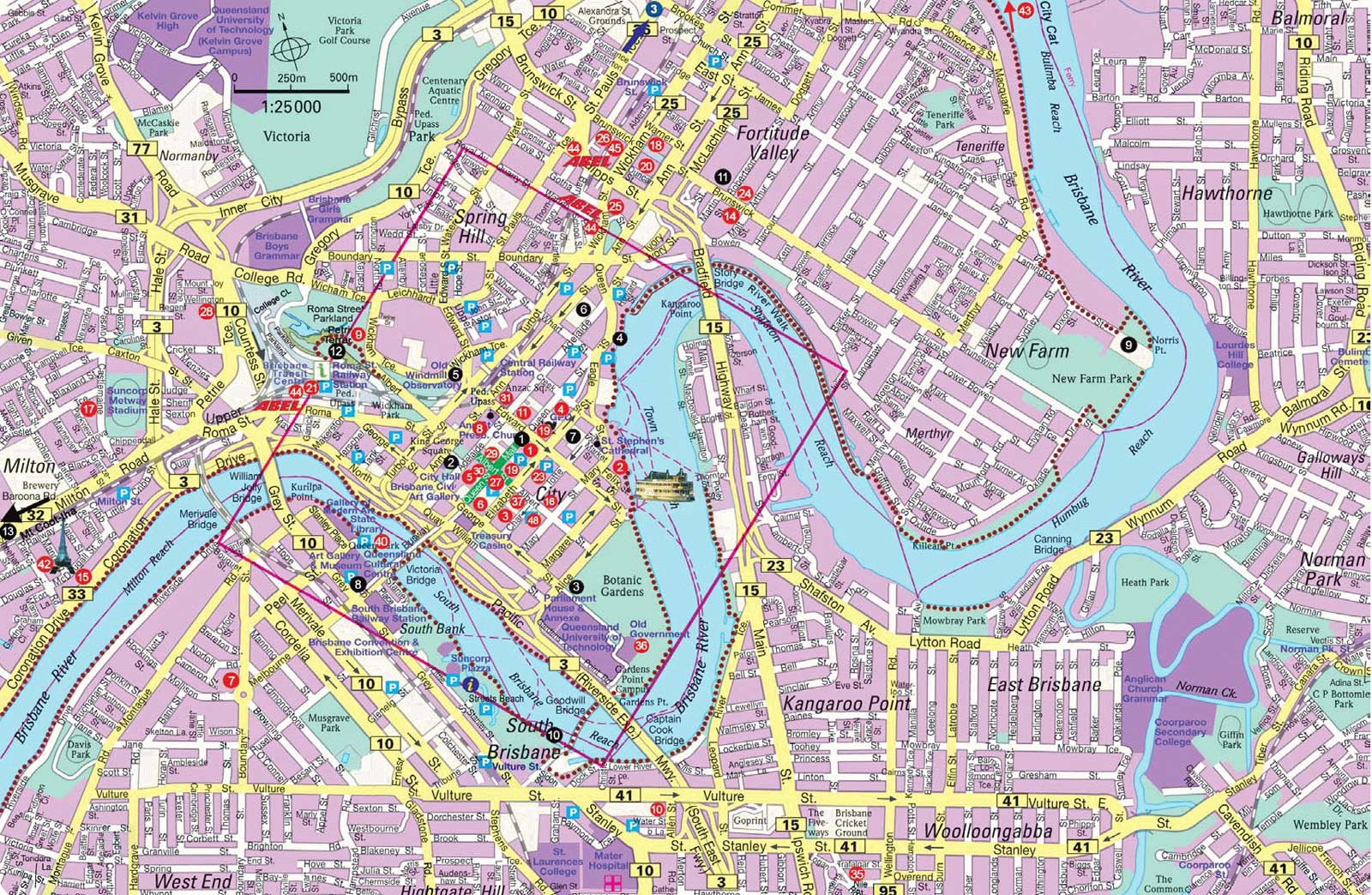 Navigating Brisbane A Guide To The City S Map Belmont Detailed City Map Of Brisbane 