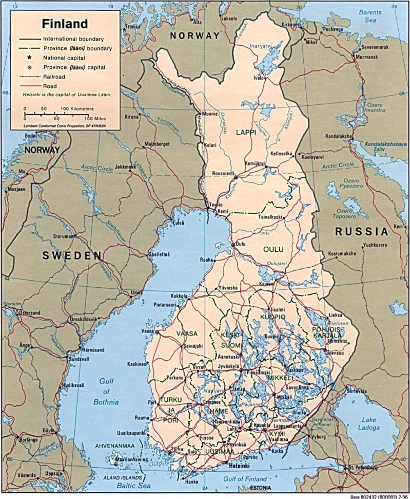 Finland Regions Map Mapsof Net - Best Vintage Illustrations in Desktop