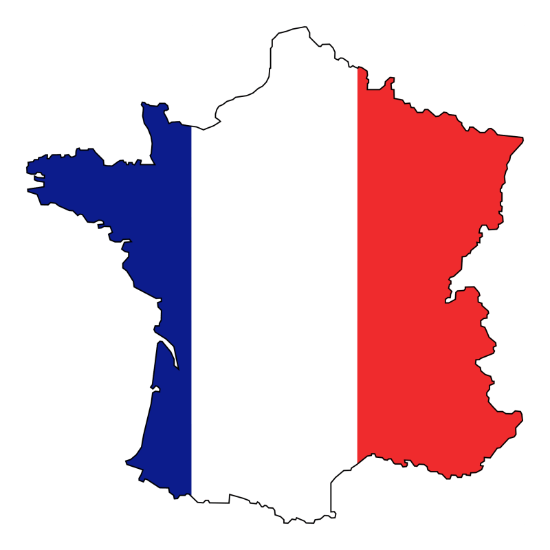 Map France Mapsof Net - Premium Gradient Illustration Gallery - Retina