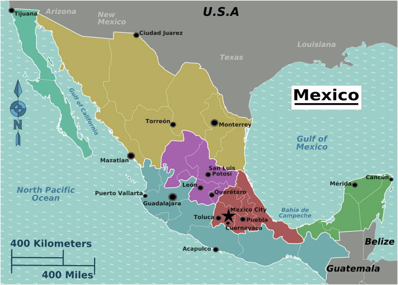 Mexico States Map Mapsof Net - Abstract Design Collection - Mobile Quality