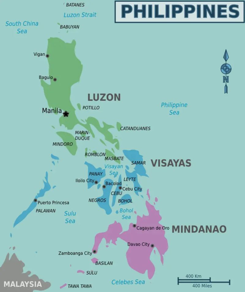 Philippines Districts Map Mapsof Net - Premium Vintage Pattern Gallery - Retina