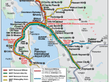 San Francisco Bart System Map Railway Mapsof Net