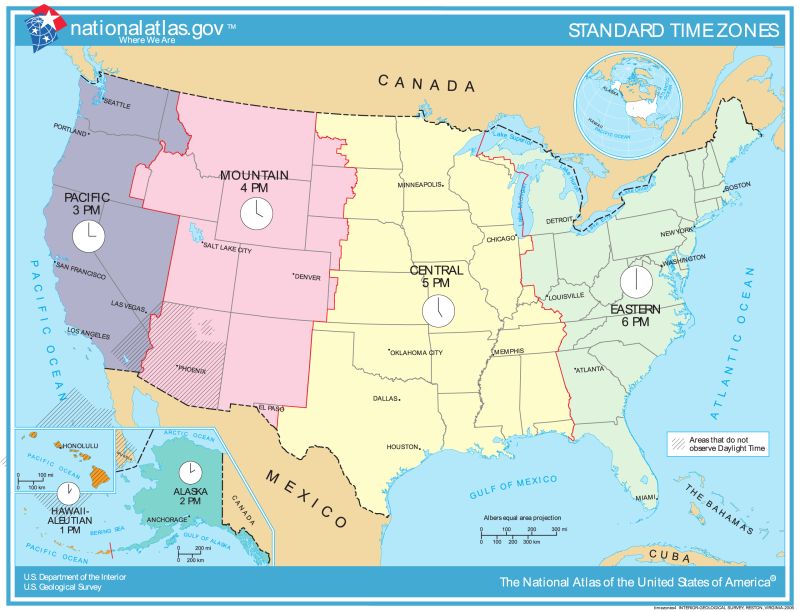 Us Time Zones Mapsof Net - Premium Vintage Design Gallery - Retina