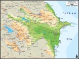 Azerbaijan Physical Large Map Mapsof Net