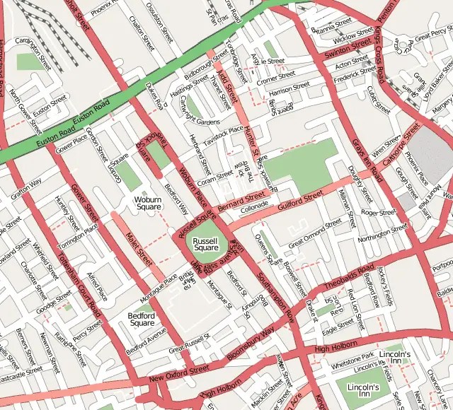 Map Of Bloomsbury London England Bloomsbury Map 1 
