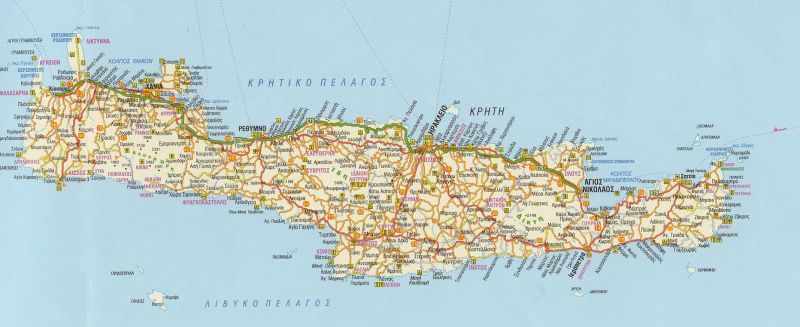 Crete Topographic Map Fr Mapsof Net - Premium Minimal Photo Gallery - Ultra HD
