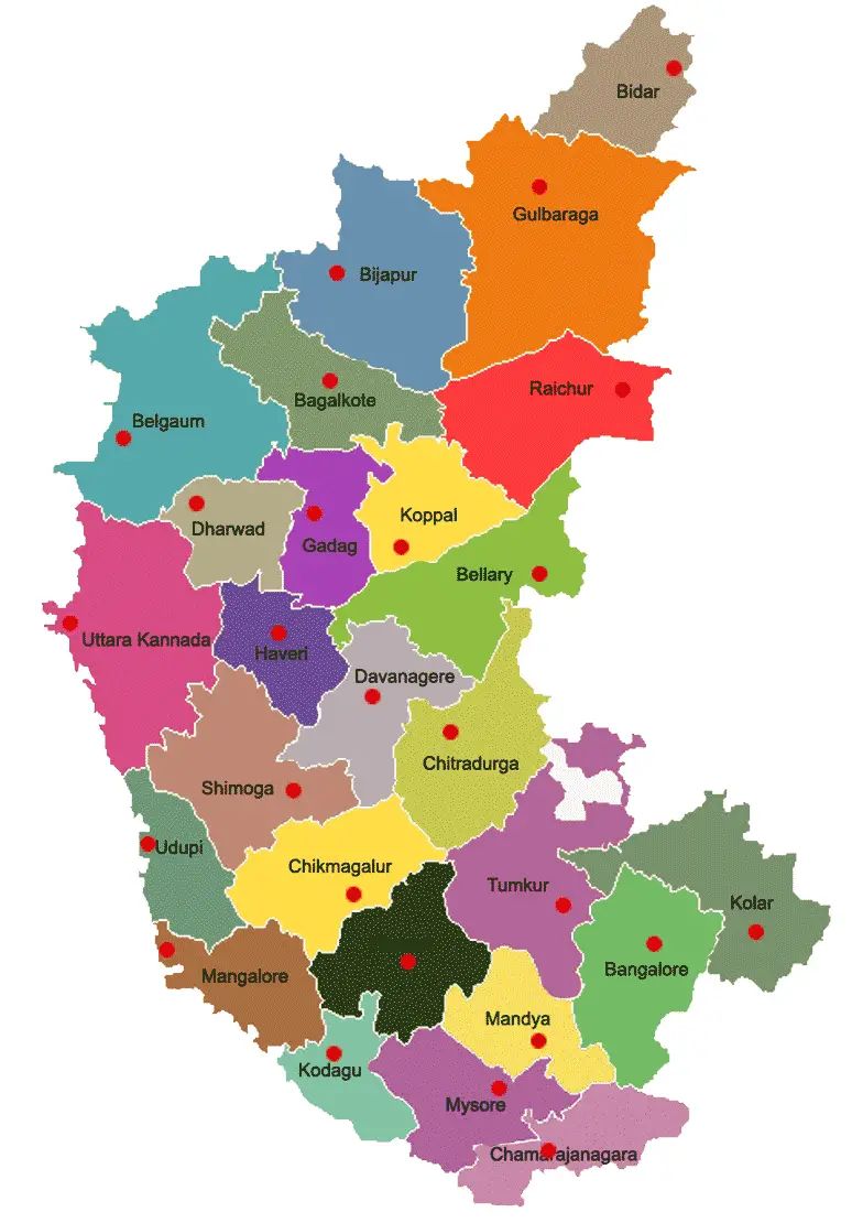 Map Karnataka Mapsof Net - Full HD Abstract Backgrounds for Desktop