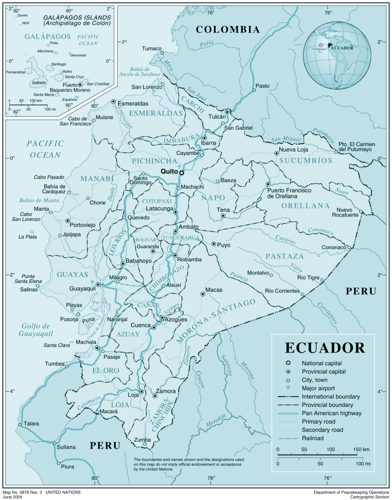 Ecuador Map Mapsof Net - Premium Mountain Illustration - 4K