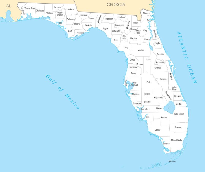 Florida Reference Map Mapsof Net - Gradient Illustrations - Perfect HD Collection