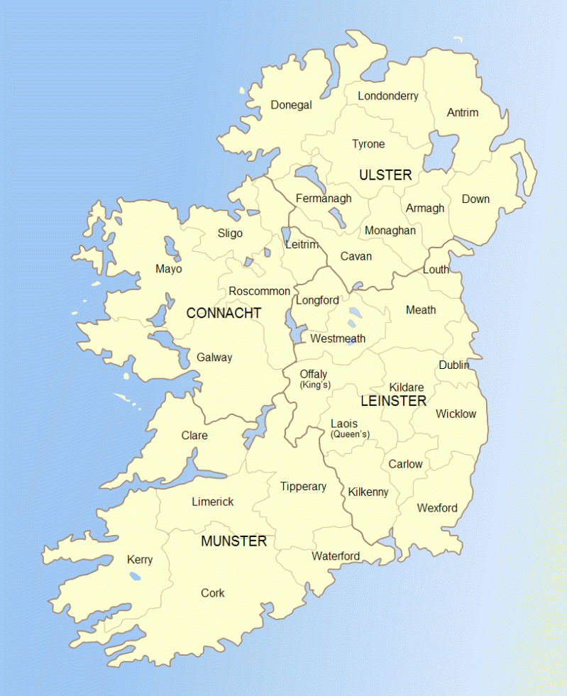 Ireland Map Mapsof Net - Landscape Image Collection - High Resolution Quality