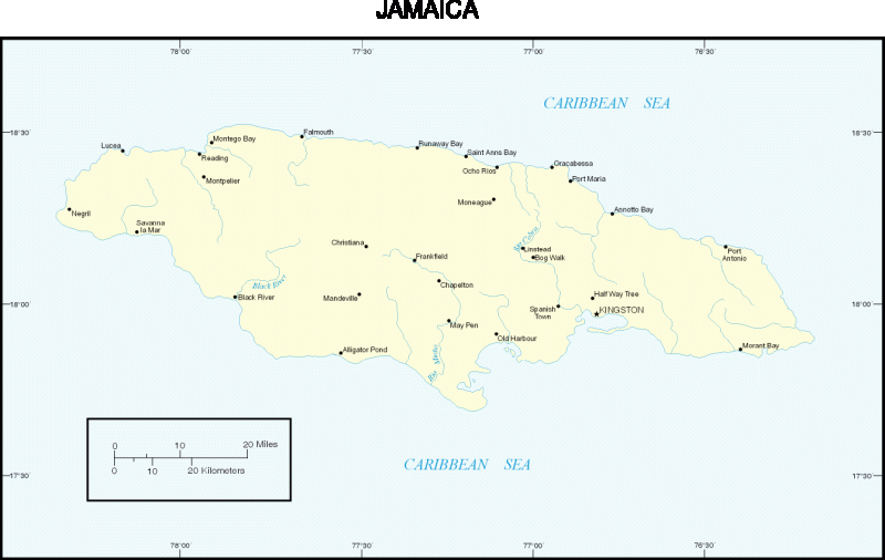 Jamaica Map Mapsof Net - Retina Abstract Photos for Desktop