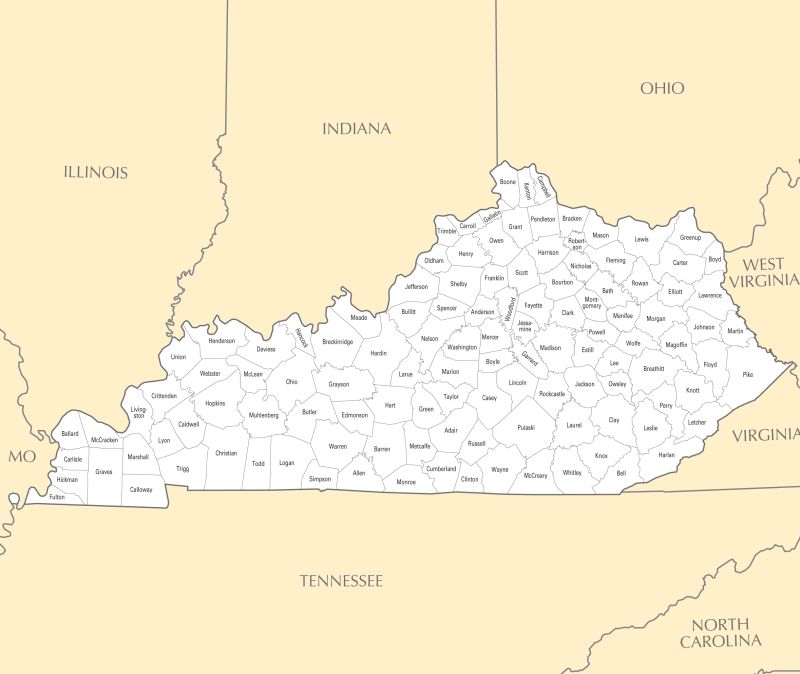 Kentucky Reference Map Mapsof Net - Retina Minimal Backgrounds for Desktop