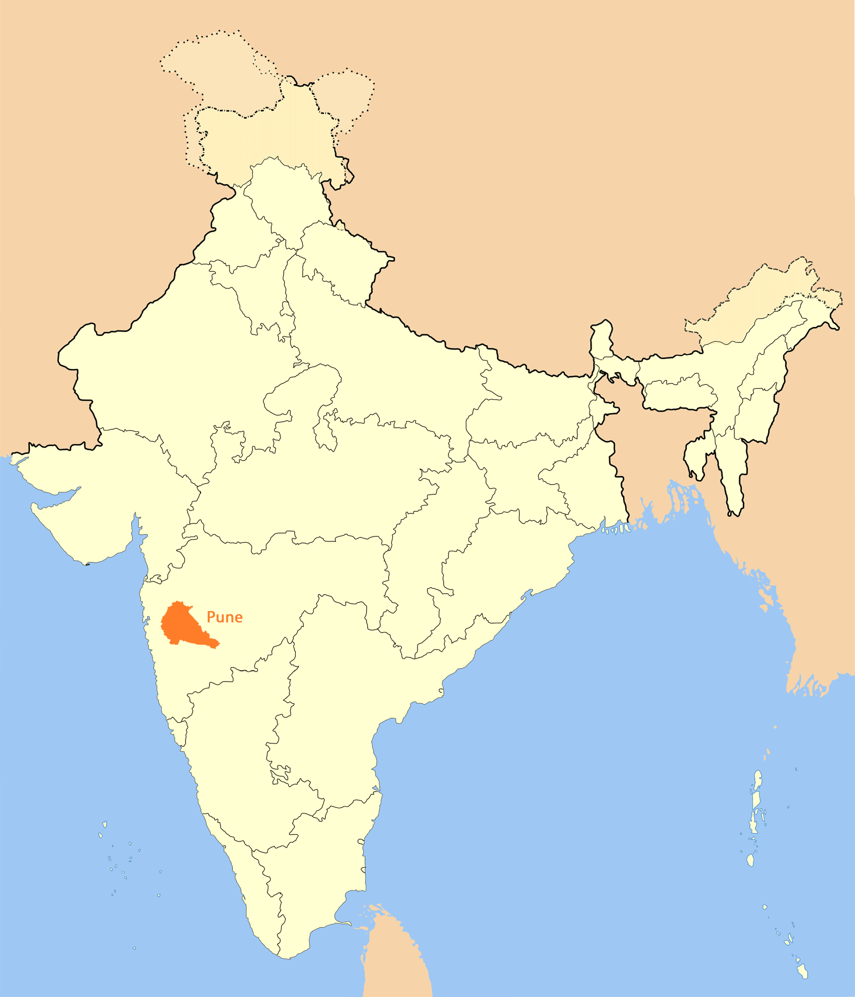 Pune Location Map Of.