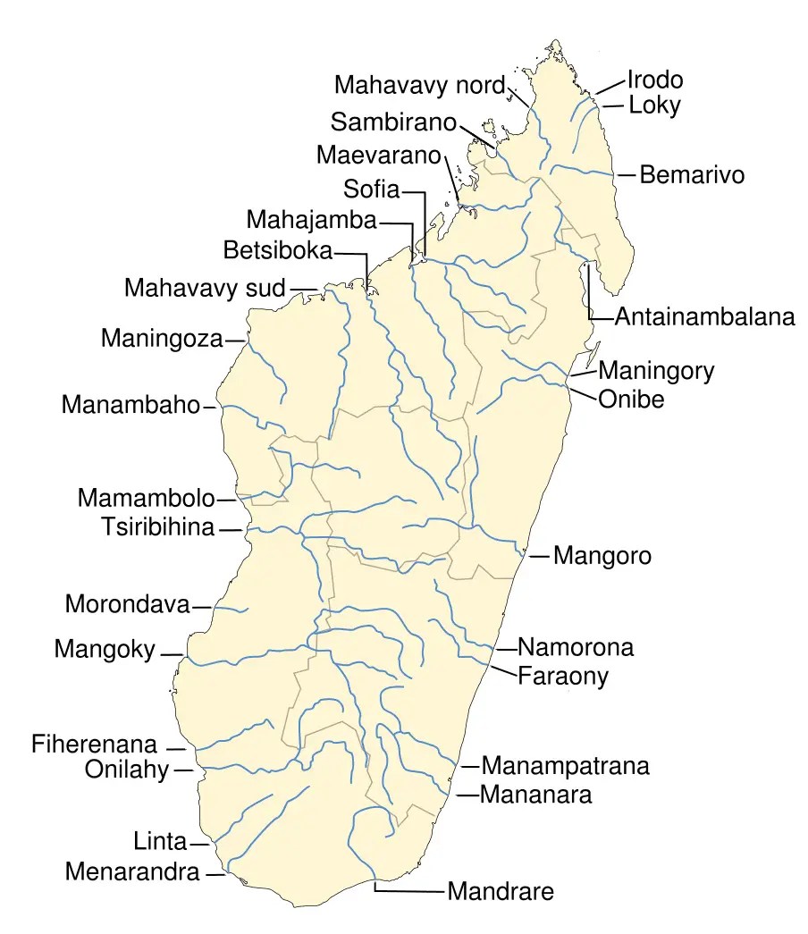 Madagascar Rivers Mapsof Net Madagascar Rivers 