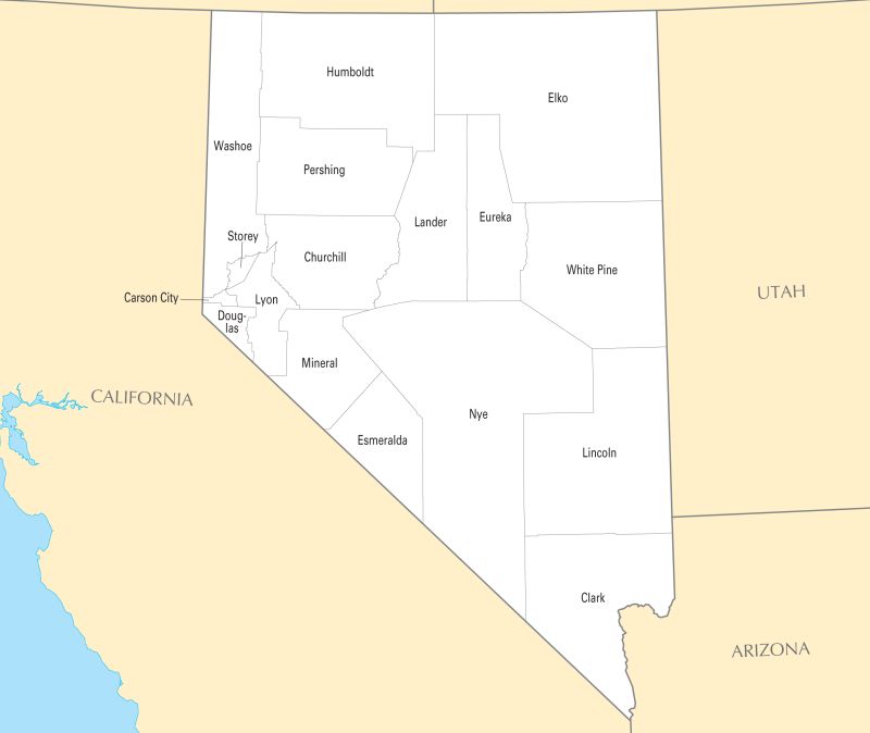 Nevada Population Map Mapsof Net - Download Stunning Colorful Photo | Desktop