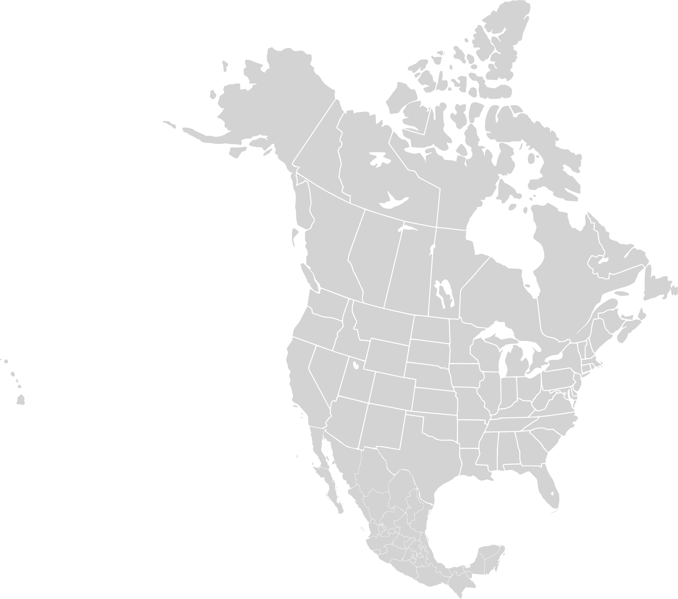 Show guide for jul i svingen. North America Blank Range Map â¢ Mapsof.net