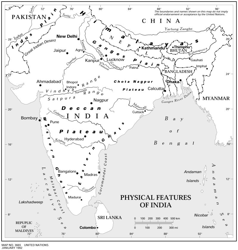 India Physical Features Labelled Diagram - Ultra HD Desktop Nature Images | Free Download