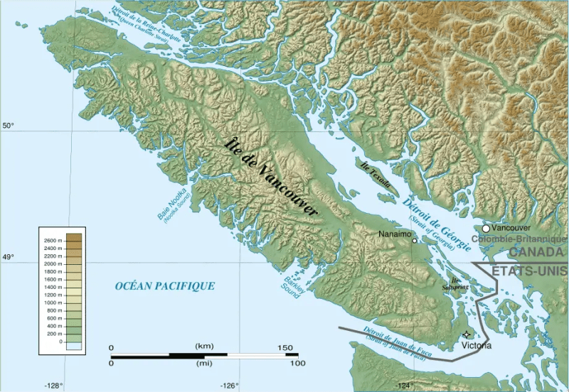 Greater Vancouver Area Mapsof Net - Modern Dark Image - HD