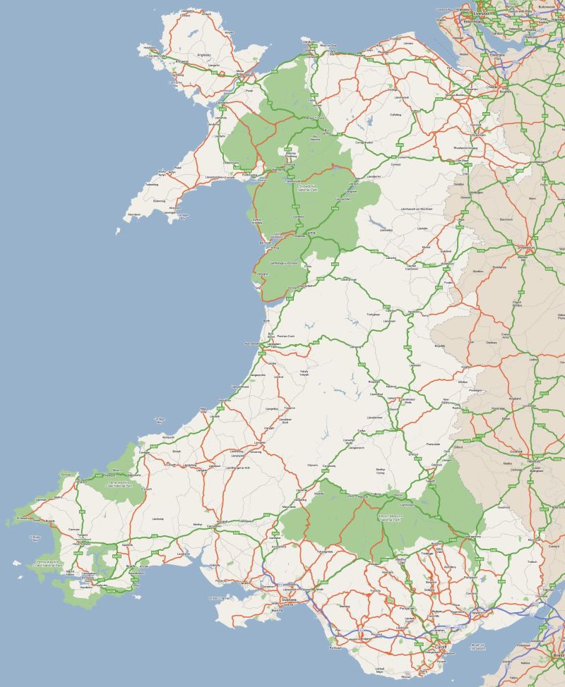 Map Of Wales Mapsof Net - Desktop Mountain Illustrations for Desktop