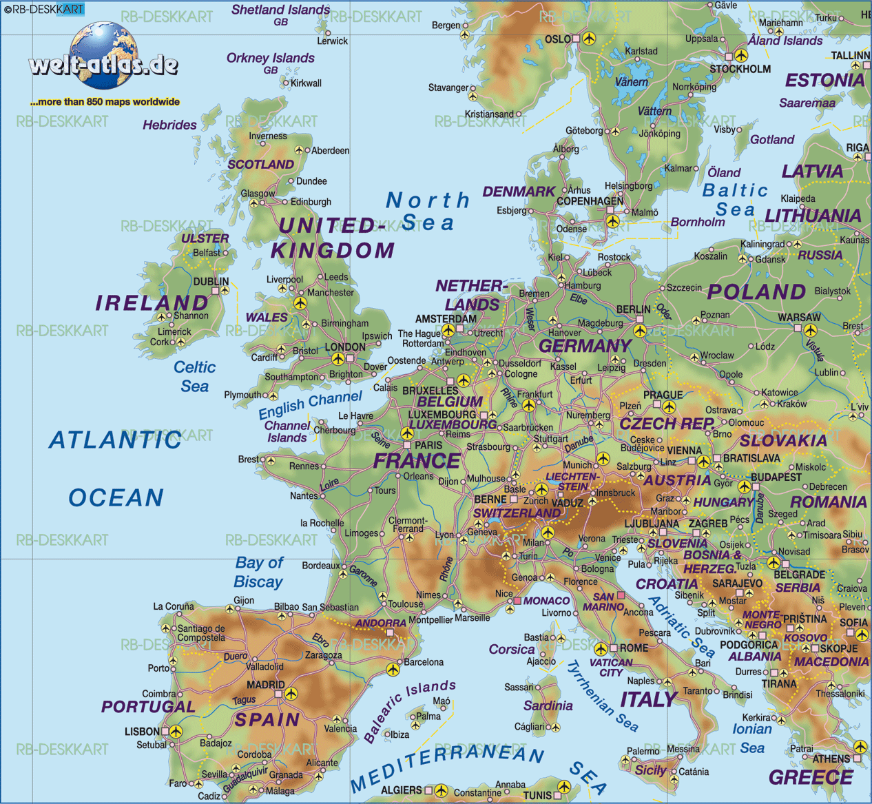 West Europe Mapsof Net West Europe 