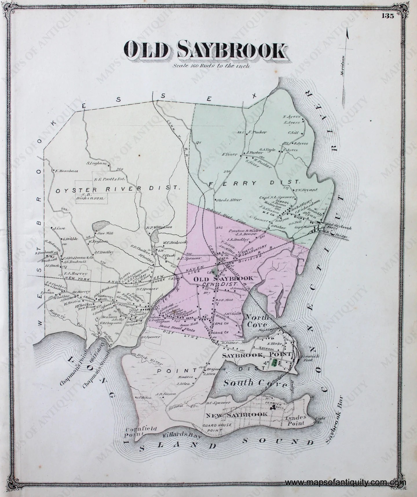 1874 Old Saybrook CT Verso Oyster River Farms SOLD Ant CON372 3c06792c 5a02 400e 8503