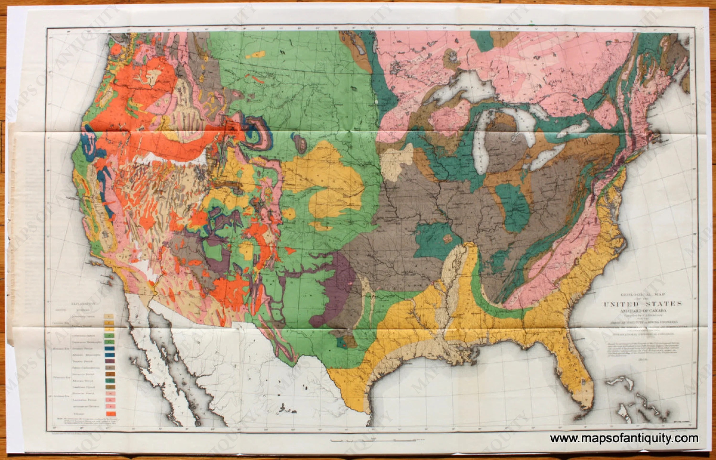 1886 Geological Map Of The United States SOLD Antique Ma USA287 33b09cda 2b31 472e 8764